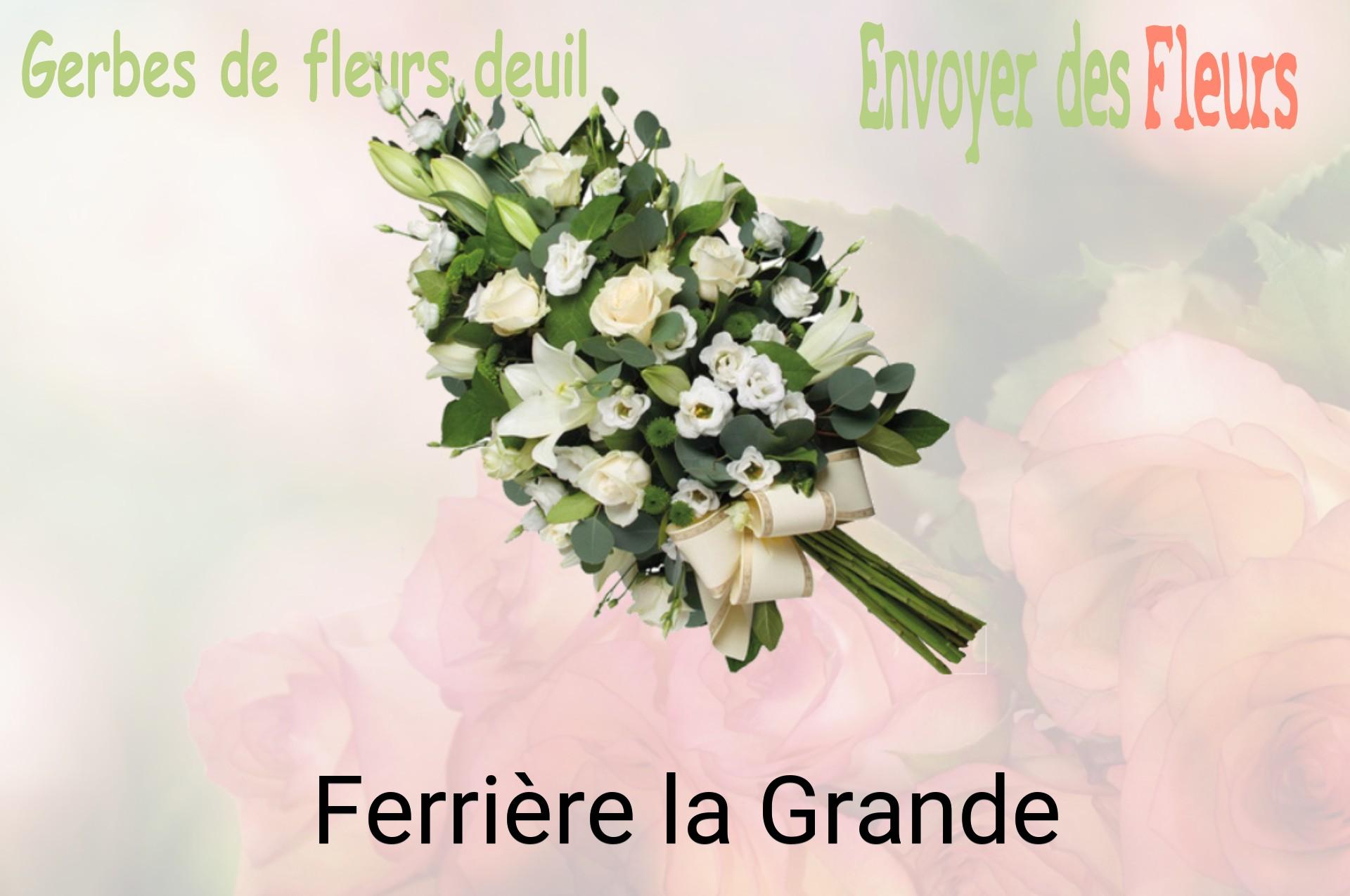 Gerbe de fleurs de deuil livrée à Ferrière-la-Grande